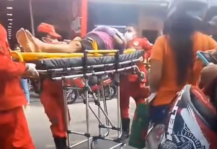 Em Parintins, idosa é atropelada por motocicleta na rua Padre Augusto Gianola